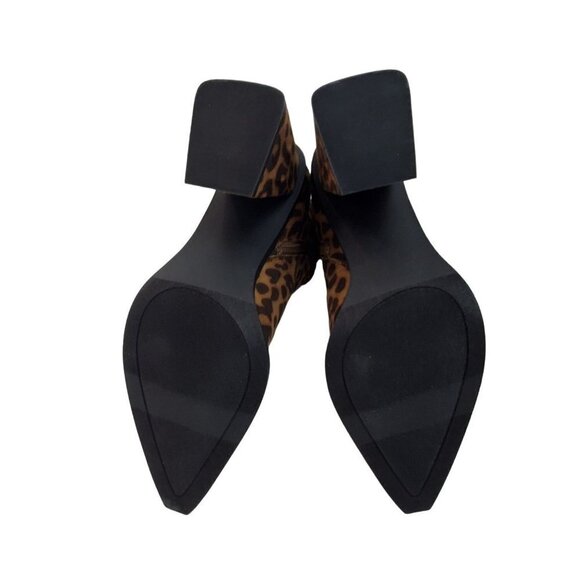 BP Loren Pointed Toe Bootie Tan Leopard Size 6.5 - Picture 7 of 11